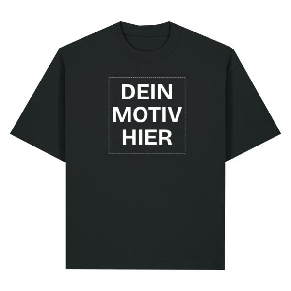 Heavy Oversize Bio T-Shirt inkl. 1-farbigem Siebdruck Miniaturansicht