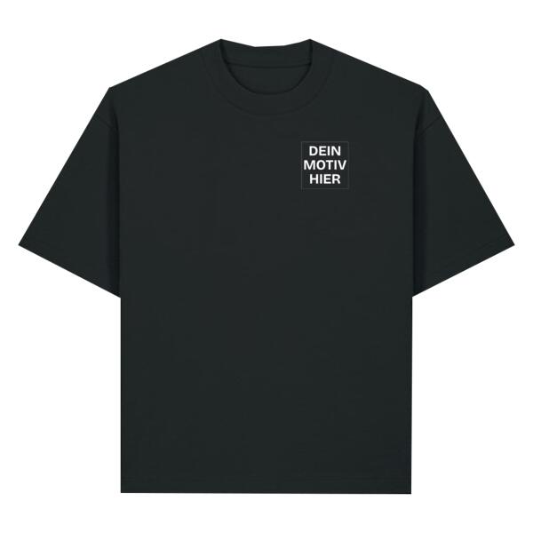 Heavy Oversize Bio T-Shirt inkl. beidseitigem Siebdruck (1-farbig) Miniaturansicht