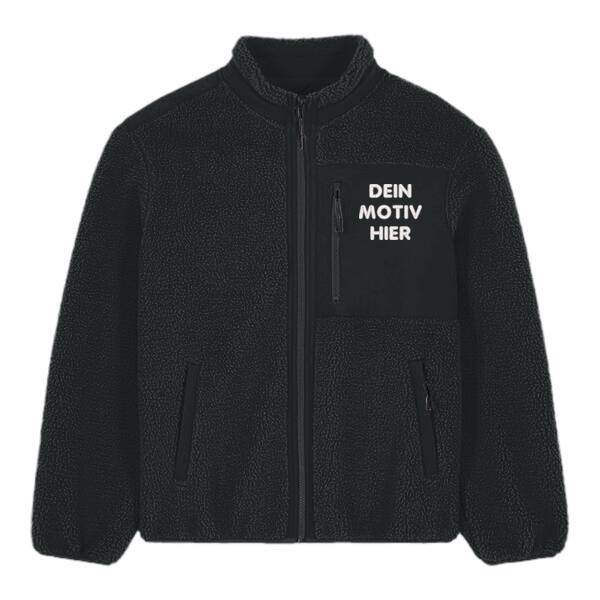 Unisex Sherpa-Jacke inkl. Stickerei Miniaturansicht